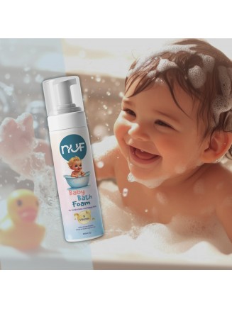 Nuf Kozmetik Bebek Doğal Banyo Köpüğü | Lavanta & Papatya Özlü – 200ml