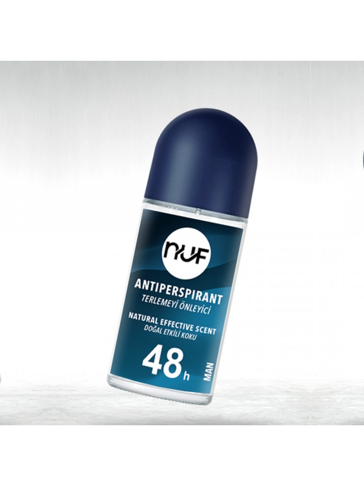 Nuf Kozmetik 48 Saat Etkili Erkek Roll-on Deodorant – 50ml | Güçlü Ferahlık ve Koku Kontrolü