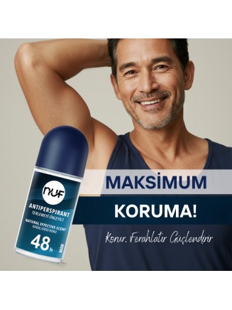 Nuf Kozmetik 48 Saat Etkili Erkek Roll-on Deodorant – 50ml | Güçlü Ferahlık ve Koku Kontrolü