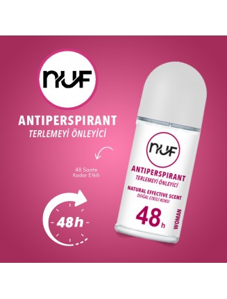 Nuf Kozmetik 48 Saat Etkili Kadın Roll-on Deodorant – 50ml | Ter Kokusuna Karşı Etkili Koruma